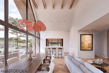 Projekt domu parterowego Stodoła z Widokiem