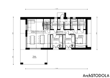 Parter - Nowoczesna Nasza Stodoła Parterowa