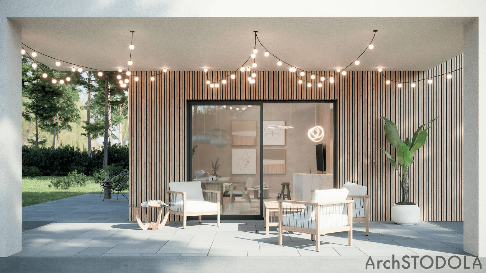 projekt domu Nowoczesna Nasza Stodoła bez garażu - taras