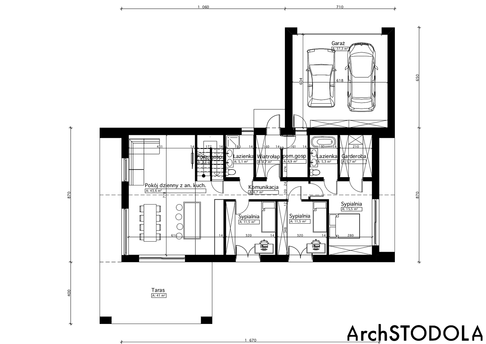 Parter - Nasza Stodoła Parterowa z antresolą