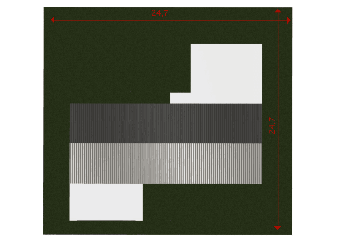 Działka projekt domu Nasza Stodoła Parterowa