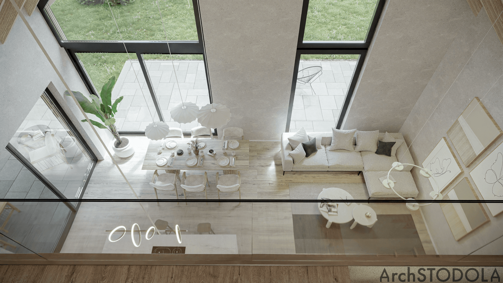 Cudna antresola w domu Nasza Stodoła Parterowa