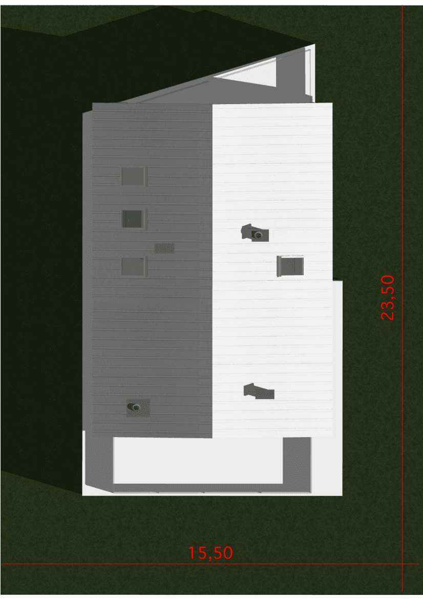 Działka projekt domu Nasza Stodoła powiększona S