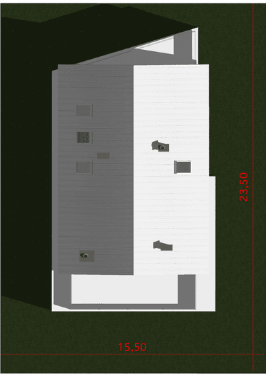 Działka projekt domu Nasza Stodoła powiększona S