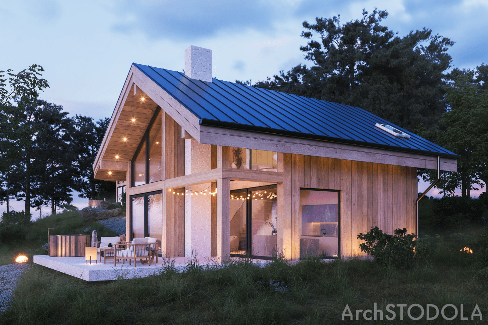 projekt Stodoła Chalet - piękny dom do 70m2