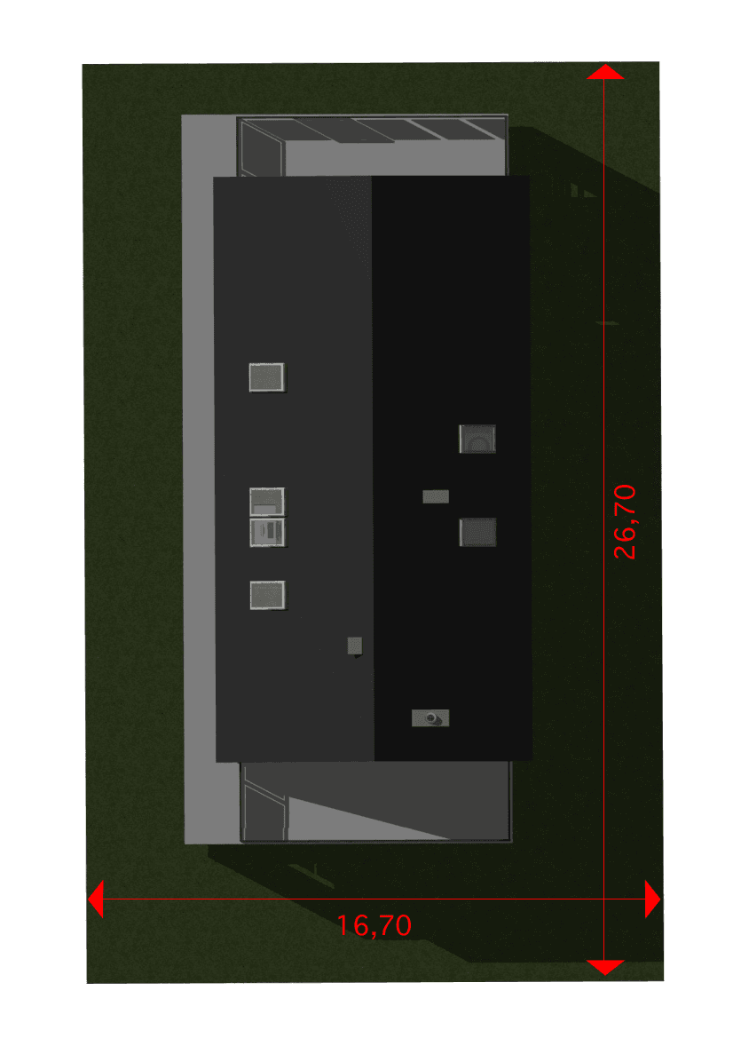 Usytuowanie dom Nasza Stodoła M szkielet drewniany