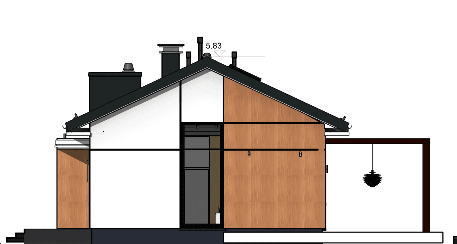 Elewacja dom parterowy Domiddea 12 w.5