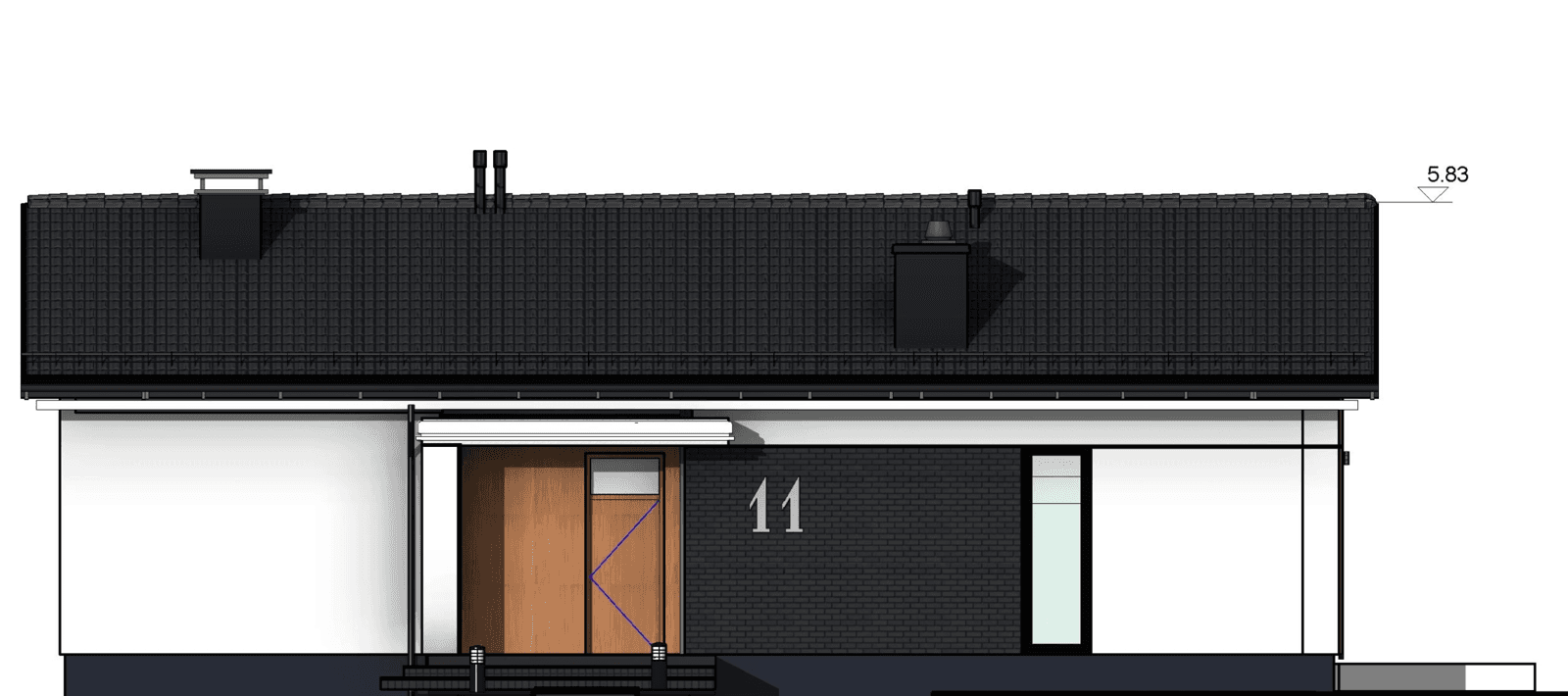 Elewacja dom parterowy Domidea 12 w.6