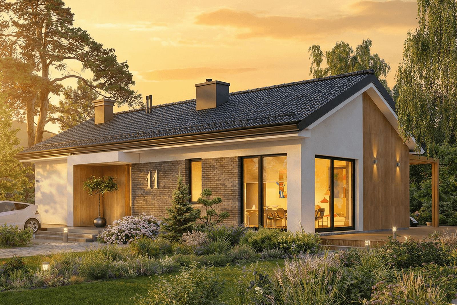 Domidea 12 w2 projekt domu parterowego z antresola