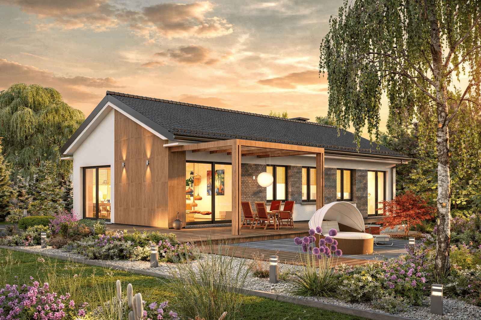 Parterowy dom z 4 pokojami Domidea 12 w2