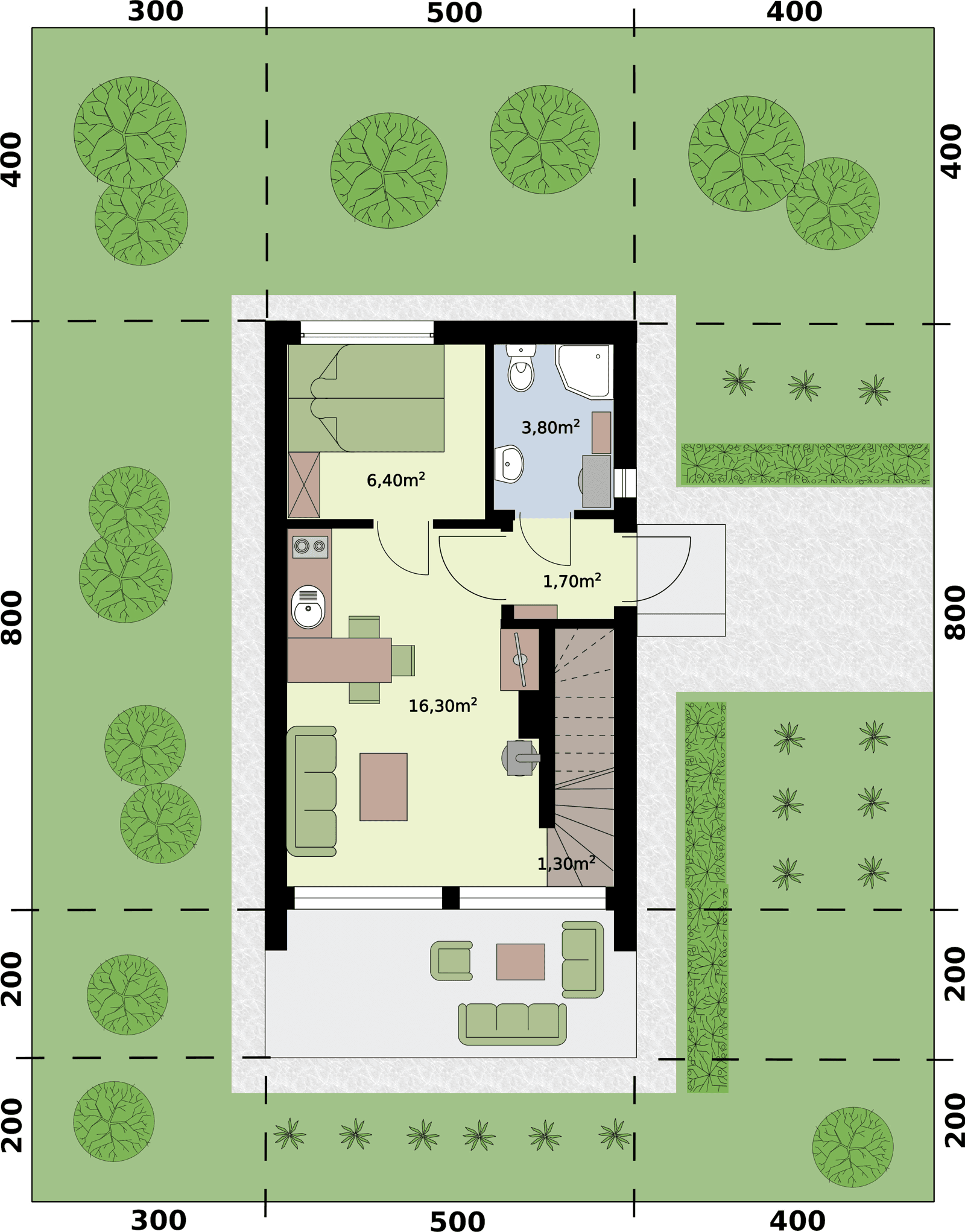 Projekt domu L-302 szkielet drewniany