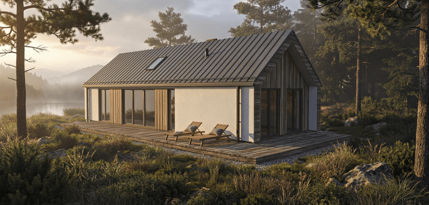 Projekt domu szkielet drewniany Jupiter 2XL