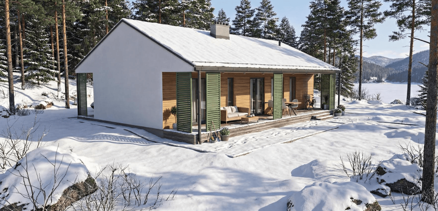projekt domu Jutrzenka XL szkielet drewniany