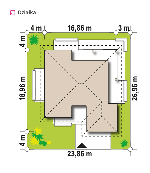 Działka projekt Z378