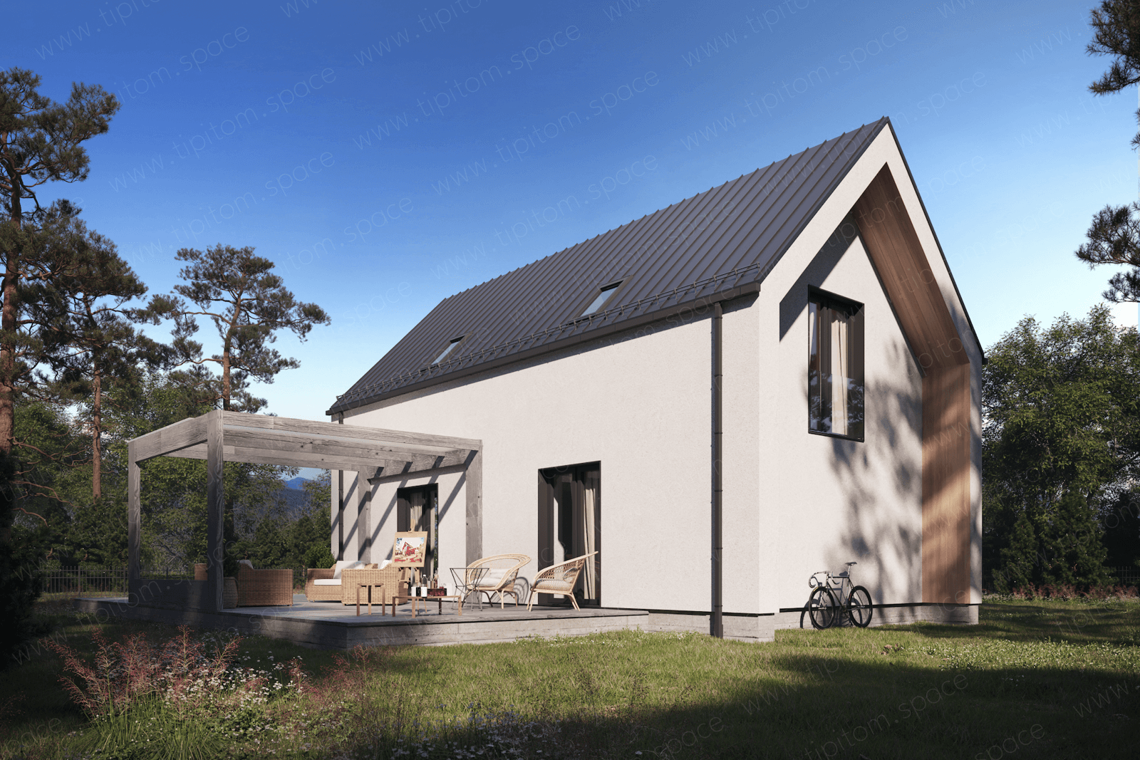 Projekt Polny szkielet drewniany