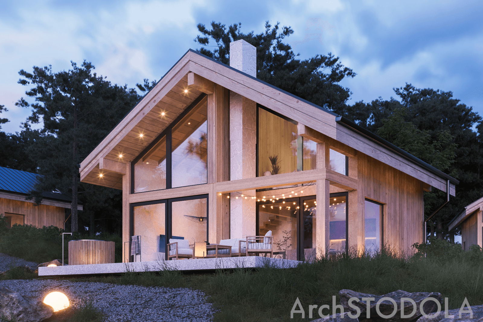Projekt Stodoła Chalet szkielet drewniany