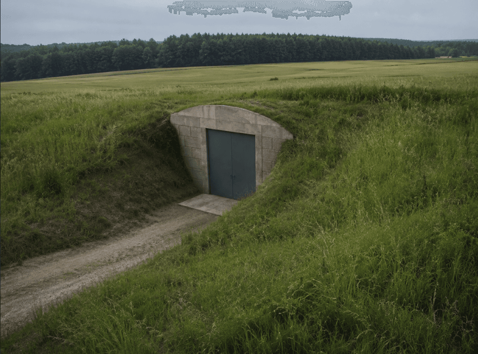 projekt typowy miejsce ukrycia GARAŻ schron bunkier MDS miejsce doraźnego schronienia