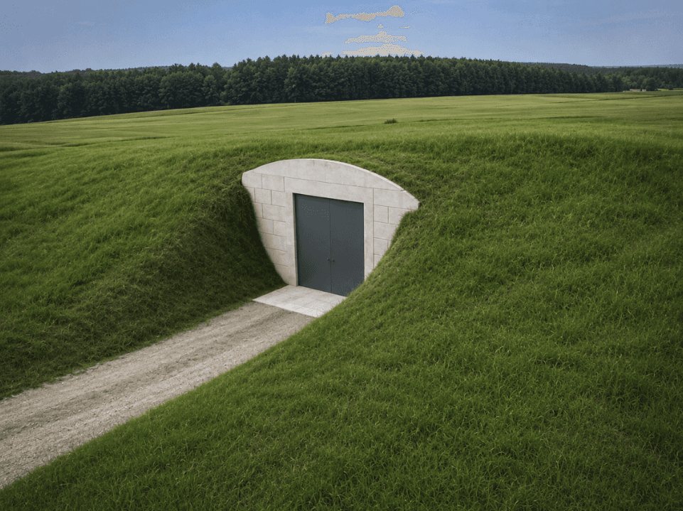 projekt typowy miejsce ukrycia GARAŻ schron bunkier MDS miejsce doraźnego schronienia Eco Wind Project