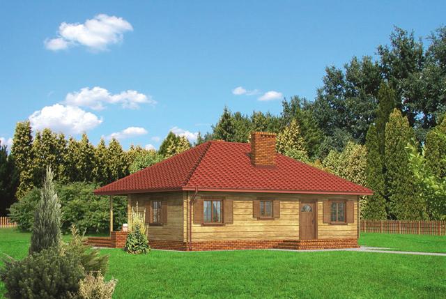 C158S Pod modrzewiem (letniskowy, drewniany)