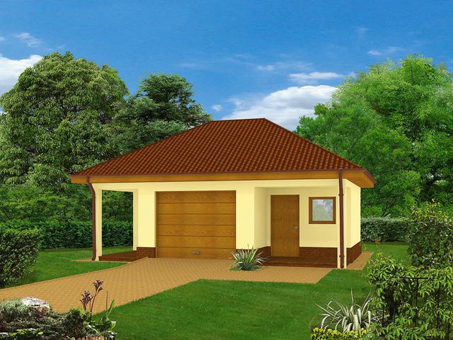 Garaż z pomieszczeniem gospodarczym i schowkiem GC47