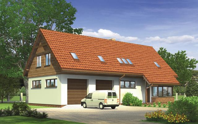 Budynek garażowo-magazynowy z poddaszem mieszkalnym GM07