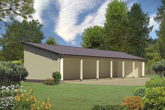 Wiata garażowo-magazynowa GMC03e