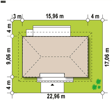 Usytuowanie na działce Z428