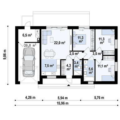 Rzut parteru projekt Z428