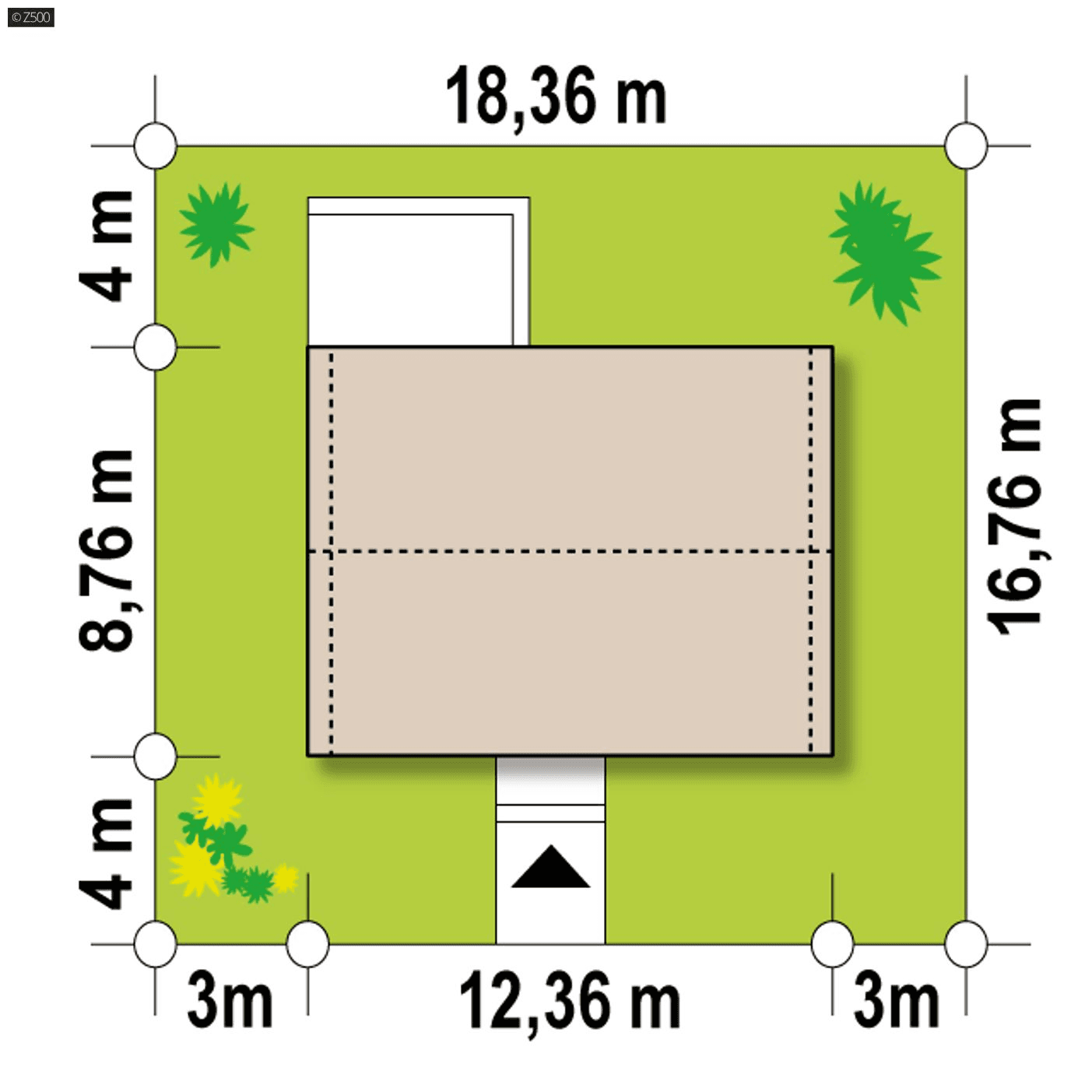 Usytuowanie domu Z514