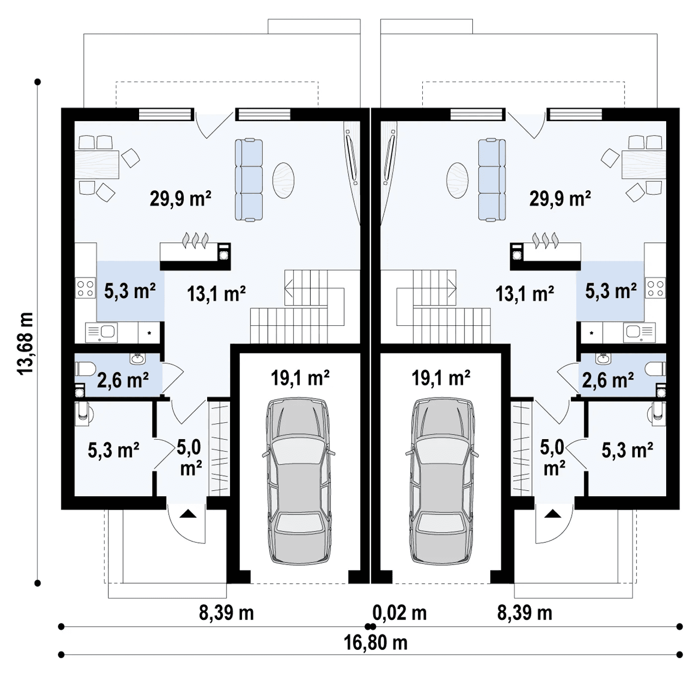 Rzut parteru Zb5 duo