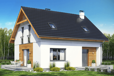 Projekt domu jednorodzinnego bez garażu Pinczer 1