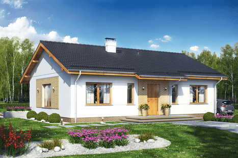 Projekt domu parterowego Terrier 5 bez garażu