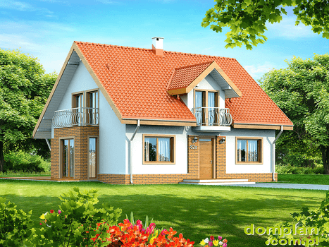 Wizualizacja domu jednorodzinnego Belinda (Armanda z wykuszem)