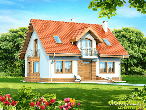 Wizualizacja domu jednorodzinnego Karmelita bez garażu