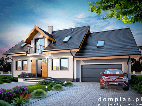 Wizualizacja domu jednorodzinnego Karmelita Modern 2M