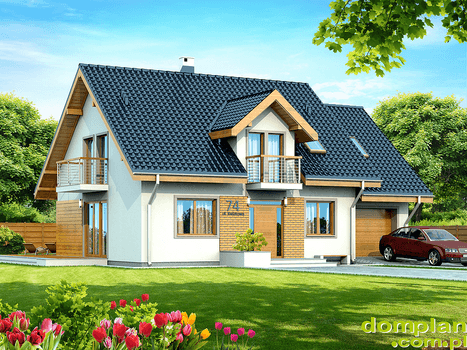 Wizualizacja domu jednorodzinnego Kendra mała