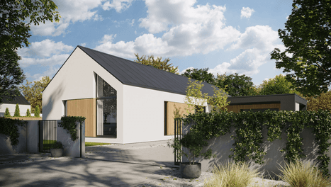 Wizualizacja domu jednorodzinnego New House 719 w1