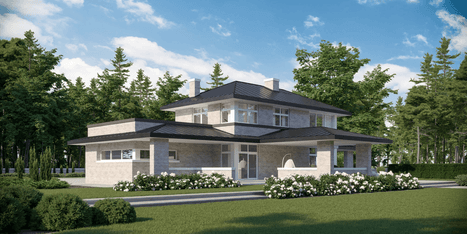 Wizualizacja domu jednorodzinnego New House 705