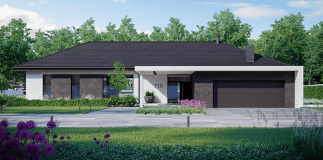 Wizualizacja domu jednorodzinnego New House 718