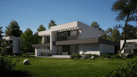 Wizualizacja domu jednorodzinnego New House 744 D G1