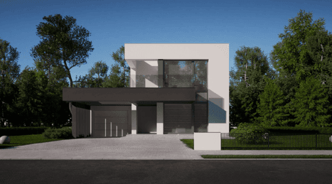 Wizualizacja domu jednorodzinnego New House 744 G1