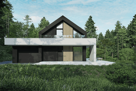 Wizualizacja domu jednorodzinnego New House 753 G1