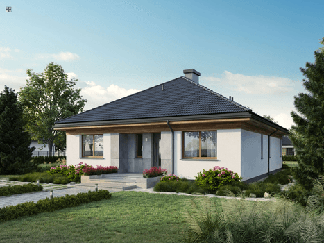 Wizualizacja frontowa projektu domu Eco 34