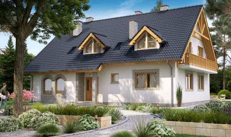 Wizualizacja domu BW-45 wariant, agroturystyczny