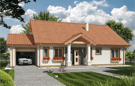 Wizualizacja domu jednorodzinnego Anita Dworek A