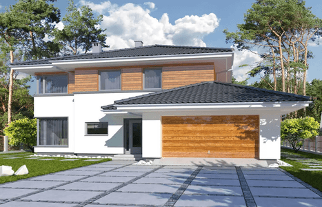 Wizualizacja domu jednorodzinnego Boss B2 poszerzony