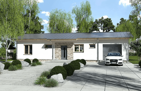 Wizualizacja domu jednorodzinnego Nina 1 Nowa D