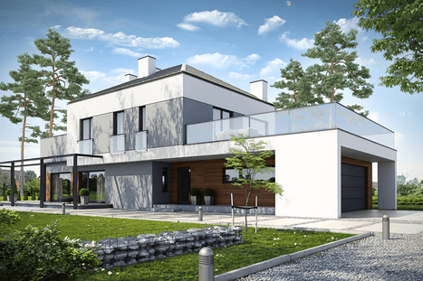 Wizualizacja projektu piętrowego Elastyczny D26 wariant 1