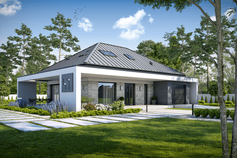 Wizualizacja projektu domu Stylowy D47