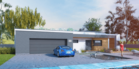 Wizualizacja projektu domu parerowego Illecebrosus IV G2
